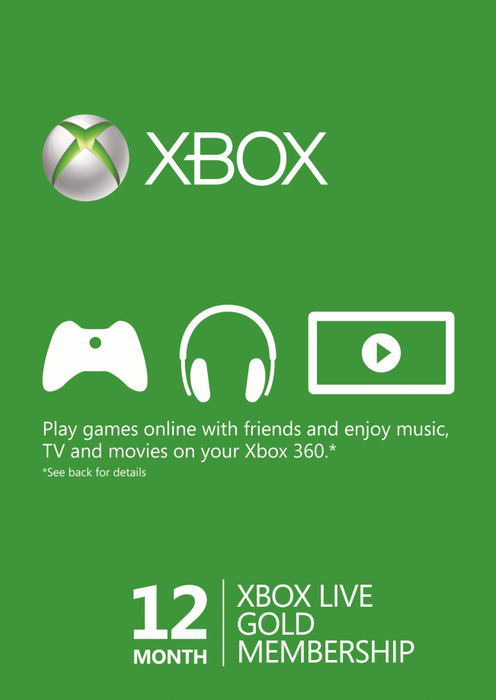 מנוי Xbox Live Gold - אקס בוקס לייב גולד
